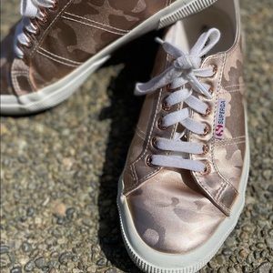 Superga Rose Gold Camo Sneaker Sz 39